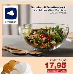 Möbel Inhofer Leonardo schale mit salatbesteck Angebot