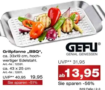 Möbel Inhofer Gefu grillpfanne „bbq“ Angebot