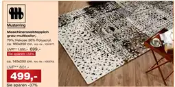 Möbel Inhofer Musterring maschinenwebteppich grau-multicolor Angebot