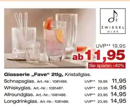 Möbel Inhofer Zwiesel glas glassserie „fave“ 2tlg Angebot