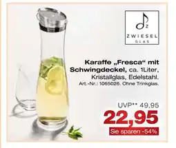 Möbel Inhofer Zwiesel glas karaffe „fresca“ mit schwingdeckel Angebot