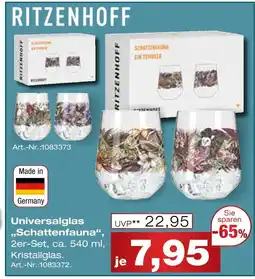 Möbel Inhofer Ritzenhoff universalglas „schattenfauna“ Angebot