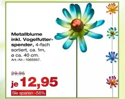 Möbel Inhofer Metallblume inkl. vogelfutterspender Angebot