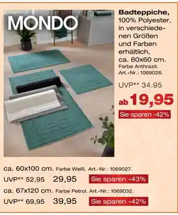 Möbel Inhofer Mondo badteppiche Angebot