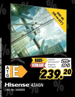 MEDIMAX Hisense 43a6n fern Angebot