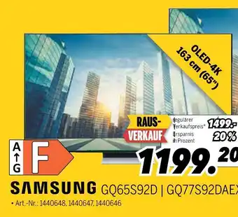 MEDIMAX Samsung gq65s92d | gq77s92daex Angebot
