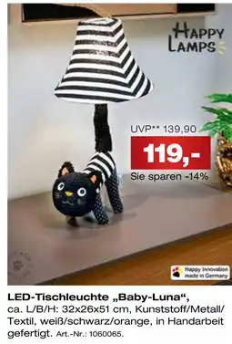 Möbel Inhofer Happy lamps led-tischleuchte „baby-luna“ Angebot