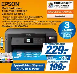 Expert Multifunktionsdrucker tintentankdrucker ecotank et-2851 Angebot