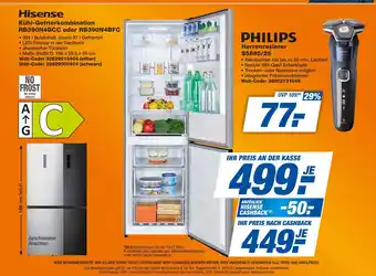 Expert Hisense kühl-gefrierkombination rb390n4bcc oder rb390n4bfc Angebot