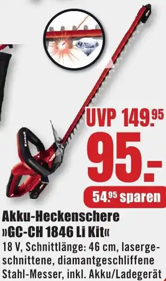B1 Discount Baumarkt Einhell Akku-Heckenschere GC-CH 1846 Li Kit Angebot