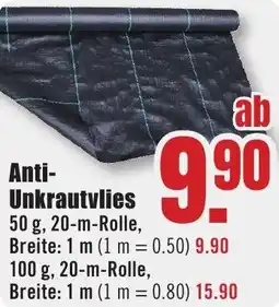 B1 Discount Baumarkt Anti Unkrautvlies Angebot