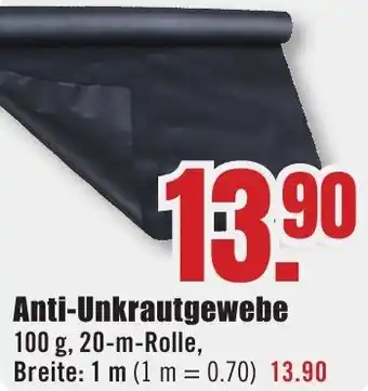 B1 Discount Baumarkt Anti-Unkrautgewebe Angebot