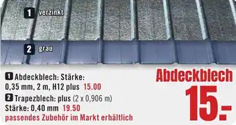 B1 Discount Baumarkt Abdeckblech Angebot