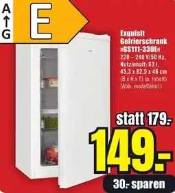 B1 Discount Baumarkt Exquisit Gefrierschrank GS111-330E Angebot