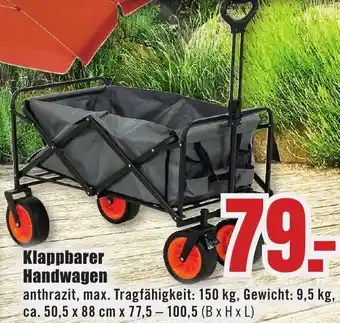 B1 Discount Baumarkt Klappbarer Handwagen Angebot
