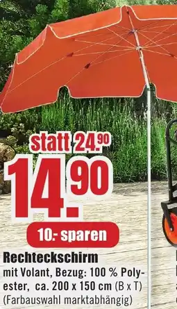 B1 Discount Baumarkt Rechteckschirm Angebot