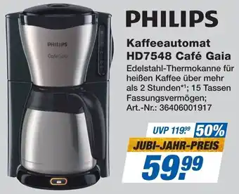 Expert PHILIPS Kaffeeautomat HD7548 Café Gaia Angebot