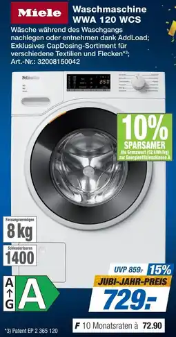 Expert Miele Waschmaschine WWA 120 WCS Angebot