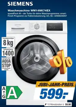 Expert SIEMENS Waschmaschine WM14NK74EX Angebot