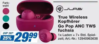 Expert JLAB True Wireless Kopfhörer Go Pop ANC TWS fuchsia Angebot