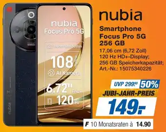Expert Nubia Smartphone Focus Pro 5G 256 GB Angebot