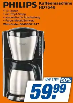 Expert PHILIPS Kaffeemaschine HD7548 Angebot