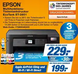 Expert EPSON Multifunktions Tintentankdrucker EcoTank ET-2851 Angebot