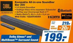Expert JBL Kompakte All-in-one Soundbar Bar 300 Angebot