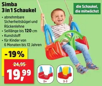 Thomas Philipps Simba 3 in 1 Schaukel Angebot