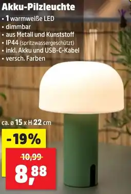 Thomas Philipps Akku-Pilzleuchte Angebot