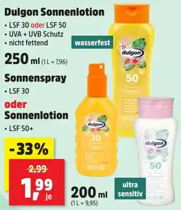 Thomas Philipps Dulgon Sonnenlotion, Sonnenspray oder Sonnenlotion Angebot