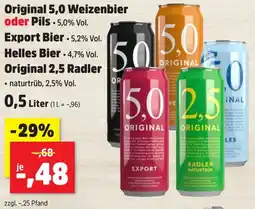 Thomas Philipps Original 5,0 Weizenbier oder Pils Angebot