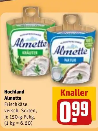 REWE Hochland Almette Angebot