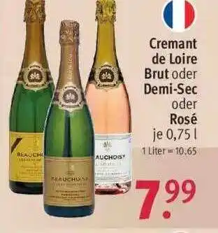 Rossmann Cremant De Loire Brut Oder Demi-sec Oder Rosé Angebot