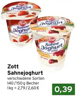 CAP Markt Zott Sahnejoghurt Angebot