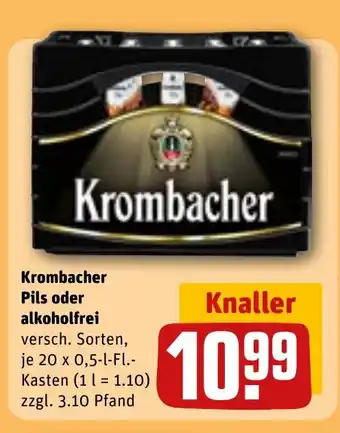 REWE Krombacher Pils oder alkoholfrei Angebot