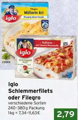 CAP Markt Iglo Schlemmerfilets oder Filegro Angebot