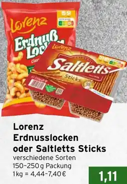 CAP Markt Lorenz Erdnusslocken oder Saltletts Sticks Angebot