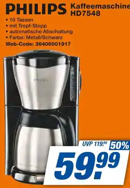 expert Techno Land PHILIPS Kaffeemaschine HD7548 Angebot