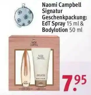 Rossmann Naomi Campbell Signatur Geschenkpackung: Edt Spray Oder Bodylotion Angebot