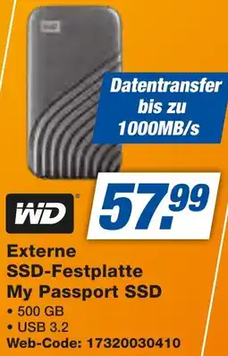 expert Techno Land WD Externe SSD-Festplatte My Passport SSD Angebot