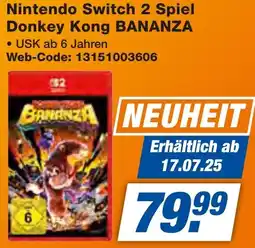 expert Techno Land Nintendo Switch 2 Spiel Donkey Kong BANANZA Angebot