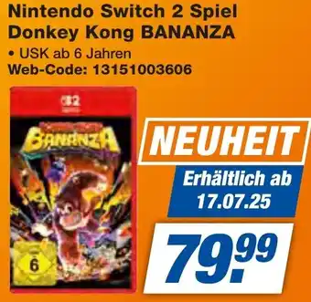 expert Techno Land Nintendo Switch 2 Spiel Donkey Kong BANANZA Angebot