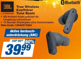 expert Techno Land JBL True Wireless Kopfhörer Tune Beam Angebot
