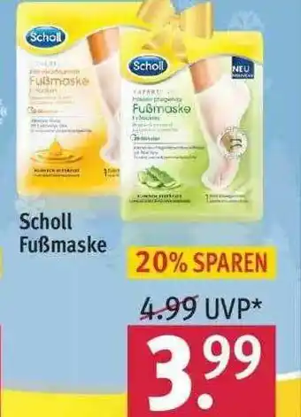 Rossmann Scholl Fußmaske Angebot