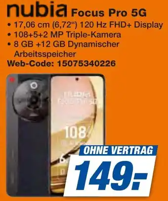 expert Techno Land nubia Focus Pro 5G Angebot
