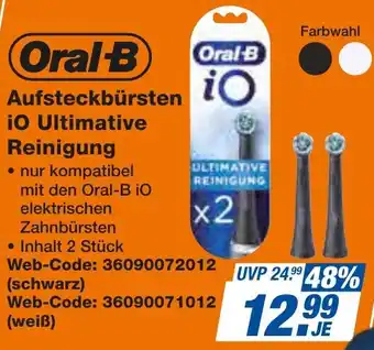 expert Techno Land Oral-B Aufsteckbürsten iO Ultimative Reinigung Angebot