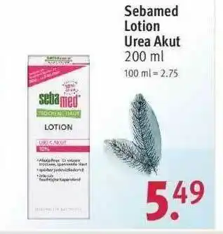 Rossmann Sebamed Lotion Urea Akut Angebot