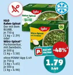 PENNY IGLO Rahm-Spinat oder Würz-Spinat Angebot
