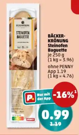 PENNY BÄCKER- KRÖNUNG Steinofen Baguette Angebot